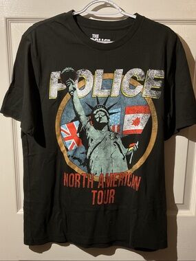 The Police Black Short Sleeve 'North American Tour' Statue of Liberty Tee